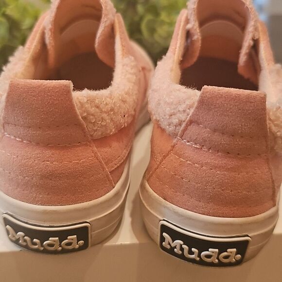 Mudd Sherpa Pink Kids Slip On Sneakers Size 1 - Picture 5 of 9